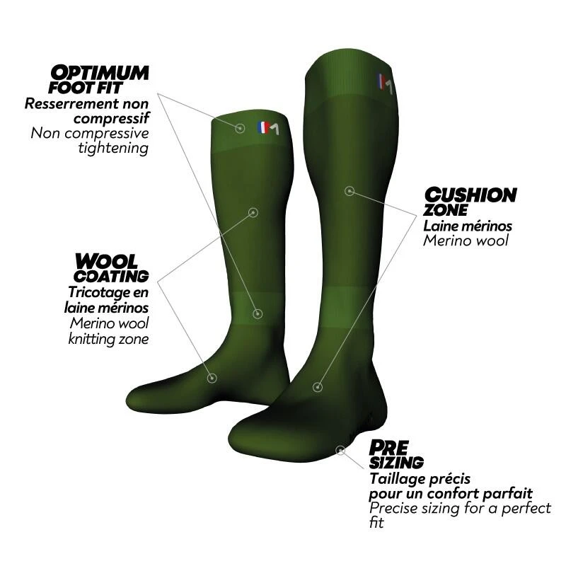 Monnet BLOIS - CHAUSSETTE HAUTE DE CHASSE - 85% LAINE MERINOS 7 Monnet BLOIS - CHAUSSETTE HAUTE DE CHASSE - 85% LAINE MERINOS – Image 5