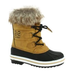 BOTTES DE NEIGE CHAUDES IMPERMÉABLES DE Randonnée 2*2 JARAGUA MOUTARDE - FEMME