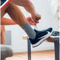 Chaussettes De Course à Pied GRISE -Chaussures Boutique chaussettes de course a pied grise 1