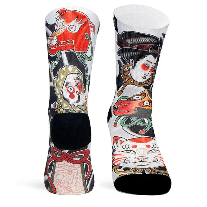 Chaussettes De Course Avec Tissu Coolmax Unisex Nohmen, Sublimé Multicolore 3 Chaussettes De Course Avec Tissu Coolmax Unisex Nohmen, Sublimé Multicolore