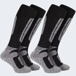 Chaussettes De Ski | 2 Paires Mi-bas Rembourrés | Femmes & Hommes | Noir 11 Chaussettes De Ski | 2 Paires Mi-bas Rembourrés | Femmes & Hommes | Noir -Chaussures Boutique chaussettes de ski 2 paires mi bas rembourres femmes and hommes noir 2