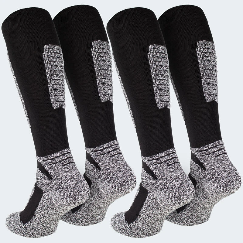 Chaussettes De Ski | 2 Paires Mi-bas Rembourrés | Femmes & Hommes | Noir 7 Chaussettes De Ski | 2 Paires Mi-bas Rembourrés | Femmes & Hommes | Noir – Image 5