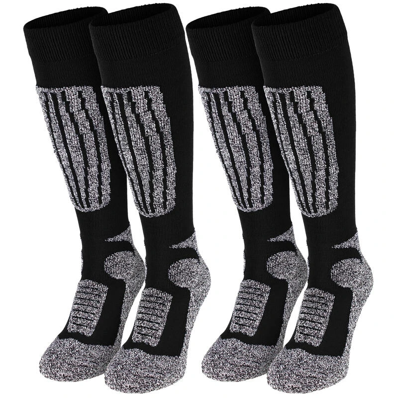 Chaussettes De Ski | 2 Paires Mi-bas Rembourrés | Femmes & Hommes | Noir 3 Chaussettes De Ski | 2 Paires Mi-bas Rembourrés | Femmes & Hommes | Noir