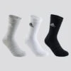 CHAUSSETTES DE SPORT HAUTES ADIDAS GRIS BLANC NOIR LOT DE 3 -Chaussures Boutique chaussettes de sport hautes adidas gris blanc noir lot de 3