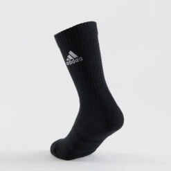 CHAUSSETTES DE SPORT HAUTES ADIDAS GRIS BLANC NOIR LOT DE 3 -Chaussures Boutique chaussettes de sport hautes adidas gris blanc noir lot de 3 6