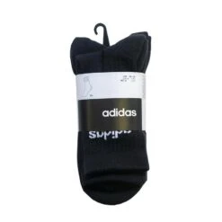 CHAUSSETTES DE SPORT HAUTES ADIDAS NOIR LOT DE 3 -Chaussures Boutique chaussettes de sport hautes adidas noir lot de 3 4
