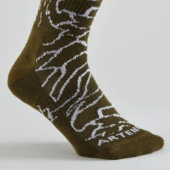 CHAUSSETTES DE TENNIS HAUTES ARTENGO RS 300 KAKI NOIR MOTIFS LOT DE 4 -Chaussures Boutique chaussettes de tennis hautes artengo rs 300 kaki noir motifs lot de 4 5