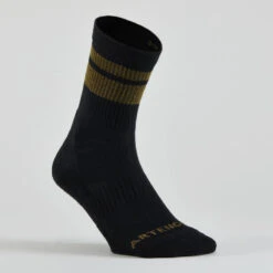 CHAUSSETTES DE TENNIS HAUTES ARTENGO RS 300 KAKI NOIR MOTIFS LOT DE 4 -Chaussures Boutique chaussettes de tennis hautes artengo rs 300 kaki noir motifs lot de 4 9