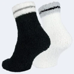 Chaussettes Douillettes | Femme | 2 Paires | Taille Unique | Noir/Blanc -Chaussures Boutique chaussettes douillettes femme 2 paires taille unique noirblanc 4