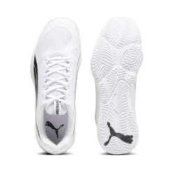Chaussures De Handball Attacourt PUMA White Black Concrete Gray -Chaussures Boutique chaussures de handball attacourt puma white black concrete gray 5