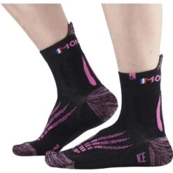 Monnet RUN ICE - Chaussettes De Running/trail Hivernales Avec 52 % De Laine Mérinos.