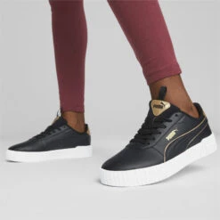 Sneakers Carina 2.0 Pop Up Metallics Femme PUMA Black Gold White -Chaussures Boutique sneakers carina 20 pop up metallics femme puma black gold white 1