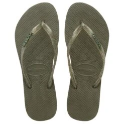 Tong à Enfiler Havaianas Slim Logo Metallic - Femme
