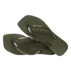 Tong à Enfiler Havaianas Slim Square Logo Metallique - Femme -Chaussures Boutique tong a enfiler havaianas slim square logo metallique femme 3