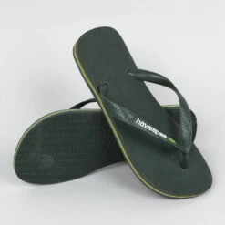 Havaianas TONGS HOMME BRASIL Logo Vert Olive -Chaussures Boutique tongs homme brasil logo vert olive 3