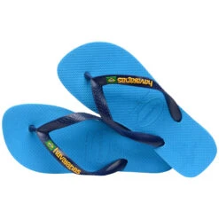 TONGS HOMME HAVAIANAS LOGO BLEU CLAIR -Chaussures Boutique tongs homme havaianas logo bleu clair 2