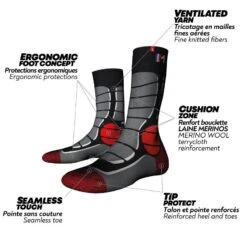 Monnet TREK MEDIUM - Chaussettes De Randonnée 74% Laine Mérinos, épaisseur Medium. -Chaussures Boutique trek medium chaussettes de randonnee 74 laine merinos epaisseur medium 4